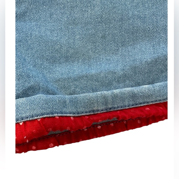 Jean Shorts with Red& White Polka - Picture 4 of 7